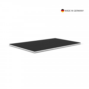 Adam Hall Hardware 0568SCBWB - Czarny panel polipropylenowy Adam Hall SolidCore®, biały rdzeń, 6,6 mm, 2500 × 1250 mm