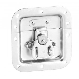 Adam Hall Hardware 17233 - Zamek motylkowy, mały, w średniej obudowie, głębokość 9 mm, z oczkiem