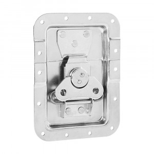 Adam Hall Hardware 17251 S - Zapięcie motylkowe, duże, sprężynowe i wyprofilowane, we wgłębieniu o głębokości 14 mm