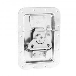 Adam Hall Hardware 17254 SP - Zamek motylkowy, duży, sprężynowy, niezagięty, głębokość: 10 mm, z oczkiem