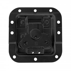 Adam Hall Hardware 17284 BLK - Zamek motylkowy, średni, zagięty, głębokość: 12 mm  Czarny