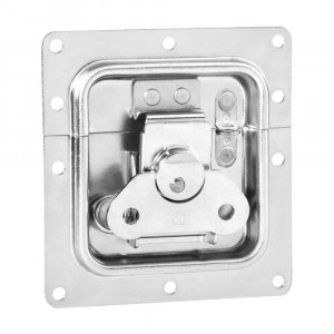 Adam Hall Hardware 17292 SP - Zamek motylkowy, średni, sprężynowy, niezagięty, głębokość: 7 mm, z oczkiem