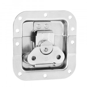 Adam Hall Hardware 17293 S - Zamek motylkowy, średni, sprężynowy, częściowo zagięty, głębokość: 14 mm