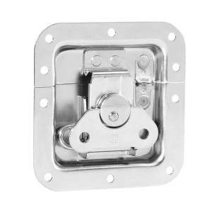 Adam Hall Hardware 17295 SP - Zamek motylkowy, średni, sprężynowy, niezagięty, głębokość: 9 mm, z oczkiem