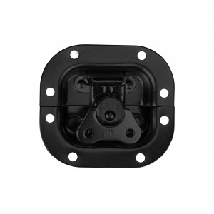 Adam Hall Hardware 17373 S BLK - Mały zatrzask motylkowy, sprężynowy, w małej miseczce o głębokości 9,8 mm, czarny