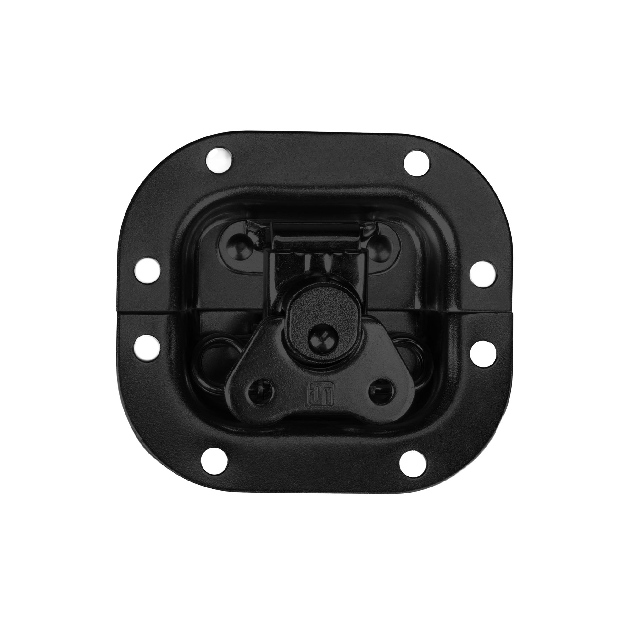 Adam Hall Hardware 17373 S BLK - Mały zatrzask motylkowy, sprężynowy, w małej miseczce o głębokości 9,8 mm, czarny