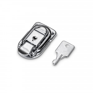 Adam Hall Hardware 1907 M10 AH - 10 x Zamek na śrubę pociągową mały, zamykany, niklowany w opakowaniu typu Bag Packaging