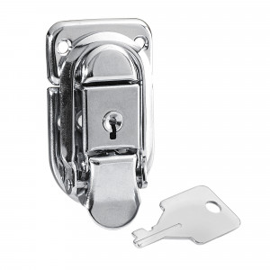 Adam Hall Hardware 1907 - Zamek przykręcany, mały, niklowany, zamykany na zamek