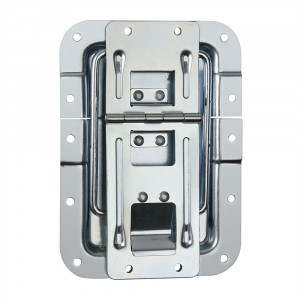 Adam Hall Hardware 270837 - Duży wspornik pokrywy, wyprofilowany z zawiasem i funkcją click-stop