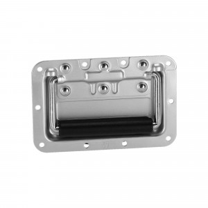 Adam Hall Hardware 34082 A - Uchwyt klapowy, średni, sprężynowy, w obudowie montażowej, aluminium, głębokość: 8 mm