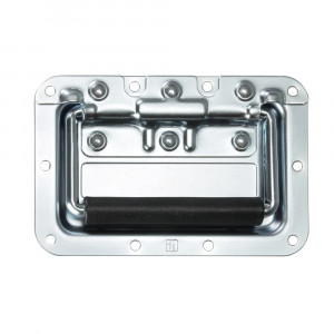 Adam Hall Hardware 34082 - Uchwyt klapowy, średni, sprężynowy, w obudowie montażowej, głębokość: 8 mm