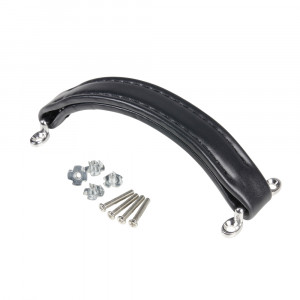 Adam Hall Hardware 3414 BLK - Uchwyt paskowy, sztuczna skóra, czarny