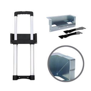 Adam Hall Hardware 3476023 - Wpuszczany, jednostopniowy, wysuwany uchwyt, obudowa ocynkowana, o długości 528 – 808 mm