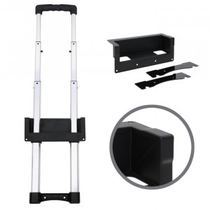 Adam Hall Hardware 3476041 - Zewnętrzny, trzystopniowy, wysuwany uchwyt, obudowa czarna, zagięta, o długości 336 – 856 mm