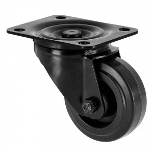 Adam Hall Hardware 372081 BLK - Kółko zwrotne 80 mm z czarną oponą