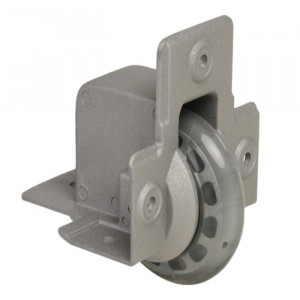 Adam Hall Hardware 37551 S - Kółko do montażu na krawędzi, z miękką oponą, 75 mm