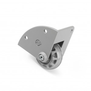 Adam Hall Hardware 37600 S - Kółko narożne z oponą 48 mm w obudowie z aluminiowego odlewu ciśnieniowego