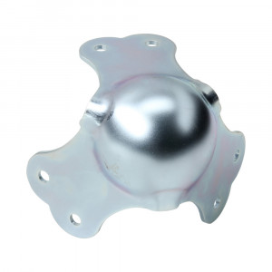 Adam Hall Hardware 41012-05 - Narożnik kulkowy, duży, trójramienny, wersja ciężka, promień wewnętrzny: 5 mm