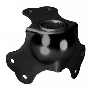 Adam Hall Hardware 4102 BLK - duży narożnik kulowy z korytkiem ocynkowany, czarny