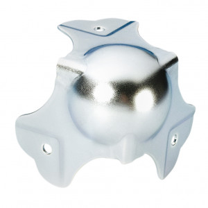 Adam Hall Hardware 4104 - Narożnik kulkowy, duży, trójramienny, zagięty, 35 mm, liczba otworów: 3