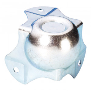 Adam Hall Hardware 4128 - Narożnik kulkowy, średni, trójramienny, zagięty 30 mm, z niecką do układania w stos