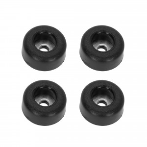 Adam Hall Hardware 4900S M4AH - Zestaw 4 gumowych stopek 25 x 11 mm Czarne, antypoślizgowe