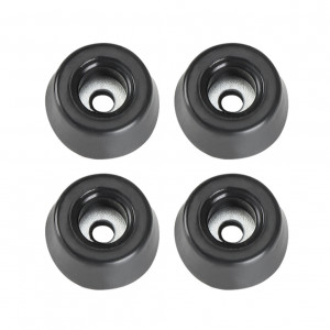 Adam Hall Hardware 4903 M4 AH - Komplet czterech nóżek gumowych, 20 x 9 mm, kolor czarny, w woreczku