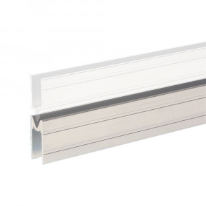 Adam Hall Hardware 6144 F - Aluminiowy profil zamykający, wklęsły, do materiału o grubości 9,6 mm