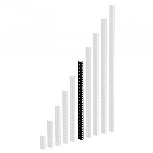 Adam Hall 19" Parts RACK RAIL 12 BLACK - Szyna rack, czarna, 12U, wersja ciężka