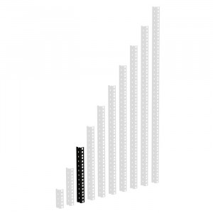 Adam Hall 19" Parts RACK RAIL 06 BLACK - Szyna rack, czarna, 6U, wersja ciężka