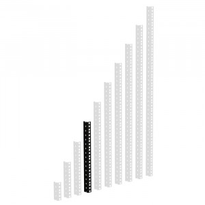 Adam Hall 19" Parts RACK RAIL 08 BLACK - Szyna rack, czarna, 8U, wersja ciężka