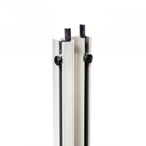 Adam Hall 19" Parts RACK RAIL 90 ALU CONTINUOUS RUBBER D - Szyna rack, aluminium, podwójna, przesuwna, z gumową wstawką