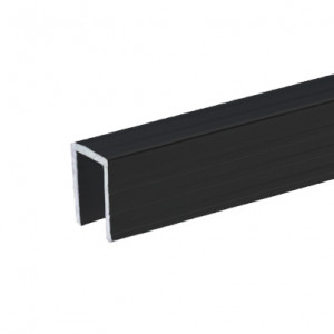 Adam Hall Hardware 6240 BLK - Profil aluminiowy do ścianek działowych 9,5 mm,  czarny