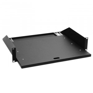 Adam Hall 19" Parts RACK TRAY 02 PULLOUT - 19" Rack Tray 2U | with pull-out rails