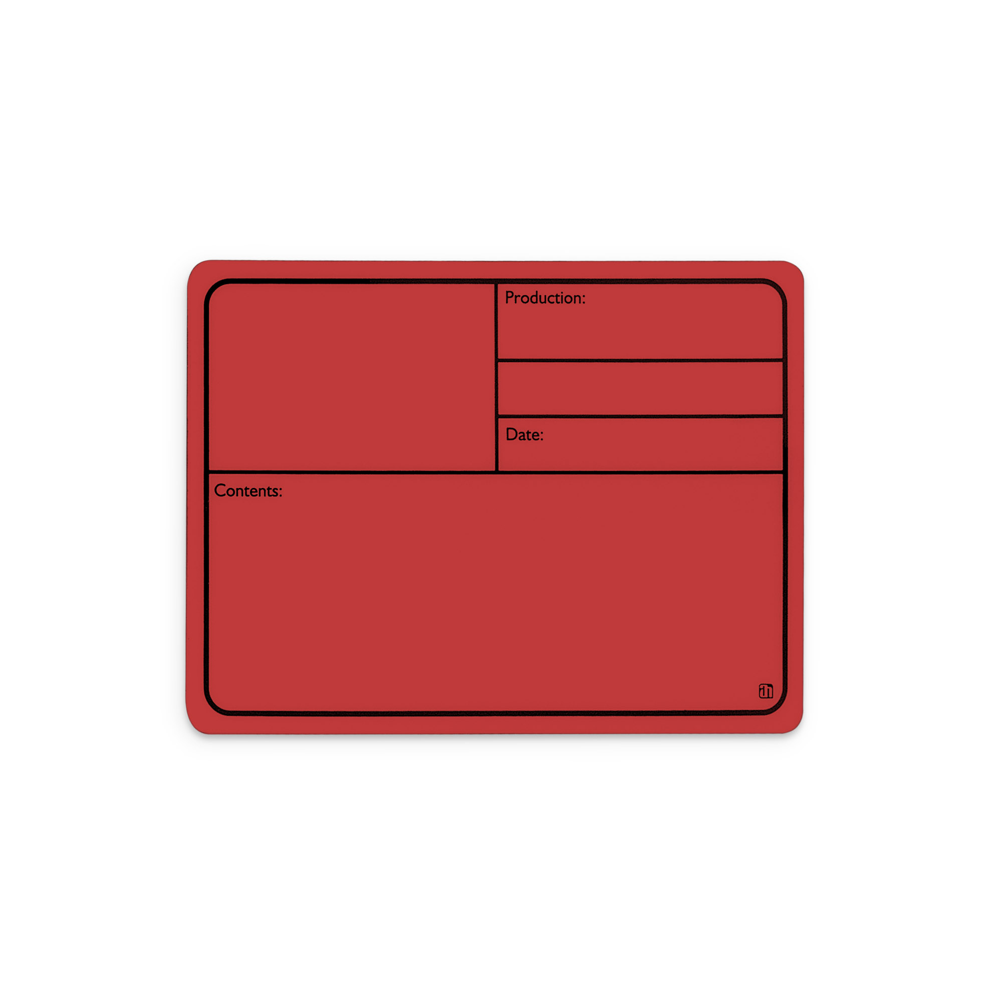 Adam Hall Hardware 88001 M RED - Magnetyczna plastikowa etykieta do etykietowania 177 x 127 mm, czerwona