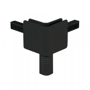 Adam Hall Hardware Q 4502 FBLK - Narożnik do profilu zamykającego, żeński, czarny