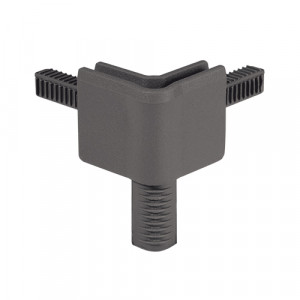 Adam Hall Hardware Q 4502 FDG - Narożnik do profilu zamykającego, żeński, ciemnoszary