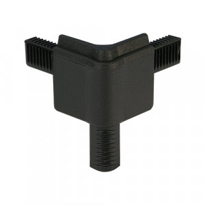 Adam Hall Hardware Q 4502 MBLK - Narożnik do profilu zamykającego, męski, czarny