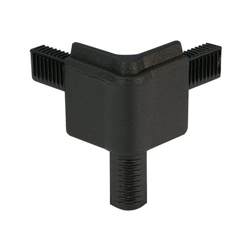 Adam Hall Hardware Q 4502 MBLK - Narożnik do profilu zamykającego, męski, czarny