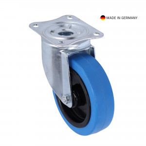 Tente 37035 - Kółko zwrotne 125 mm z niebieską oponą